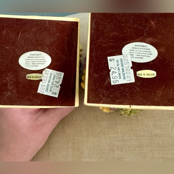 🍓6/$15🍓 Vintage Fruit Basket Candlestick Holders - Picture 6 of 6